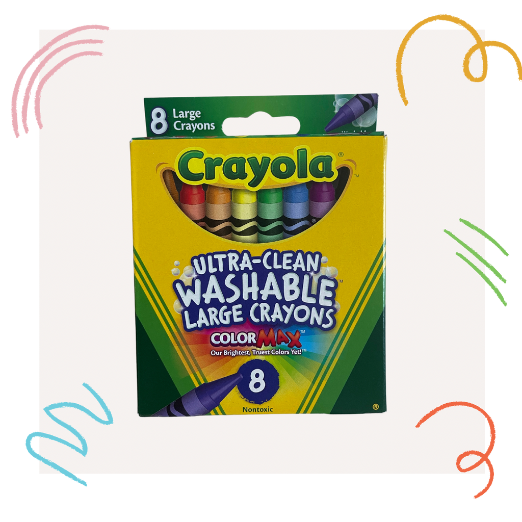 Crayola Washable Large Crayons - 8 pack